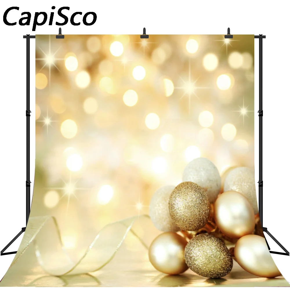 Capisco Digital Print Photo Background Christmas Backdrops Golden light For Kids Photos Wedding Photography | Электроника