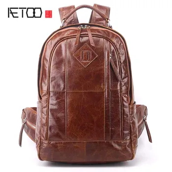 AETOO New men's backpack shoulder casual leather fashion leather shoulder bag male Korean version
AETOO New men's backpack shoulder casual leather fashion leather shoulder bag male Korean version