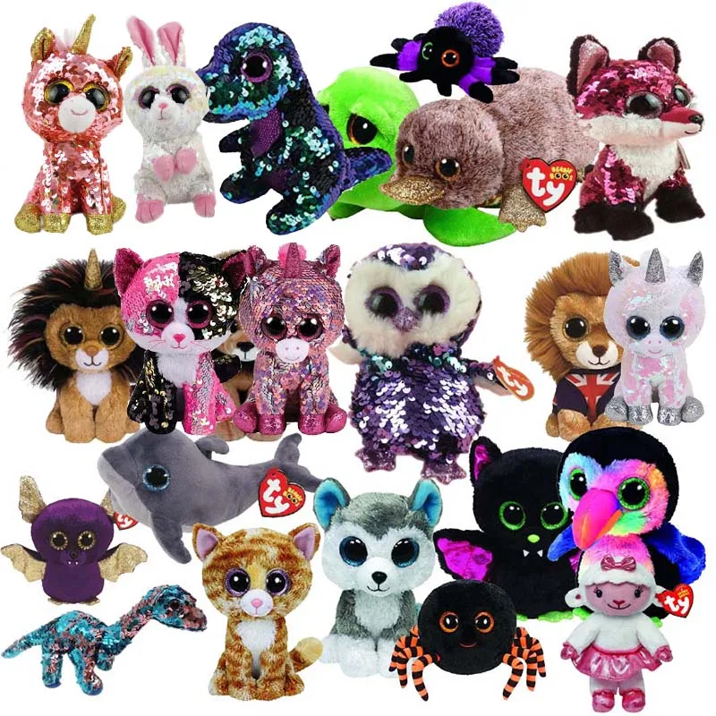 Ty Beanie Boos 6" 15cm Sequin Unicorn Dragon Fox Dog Owl Plush Regular Soft Big-eyed Stuffed Animal Collection Doll Toy
Ty Beanie Boos 6" 15cm Sequin Unicorn Dragon Fox Dog Owl Plush Regular Soft Big-eyed Stuffed Animal Collection Doll Toy