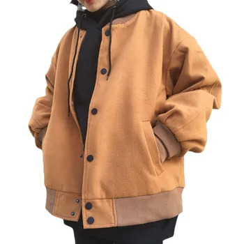 Harajuku style Couple Baseball Uniform Women's Woolen Coat Jacket Spring Autumn Loose Korean Student bf Jackets Coats Tide F666
Harajuku style Couple Baseball Uniform Women's Woolen Coat Jacket Spring Autumn Loose Korean Student bf Jackets Coats Tide F666