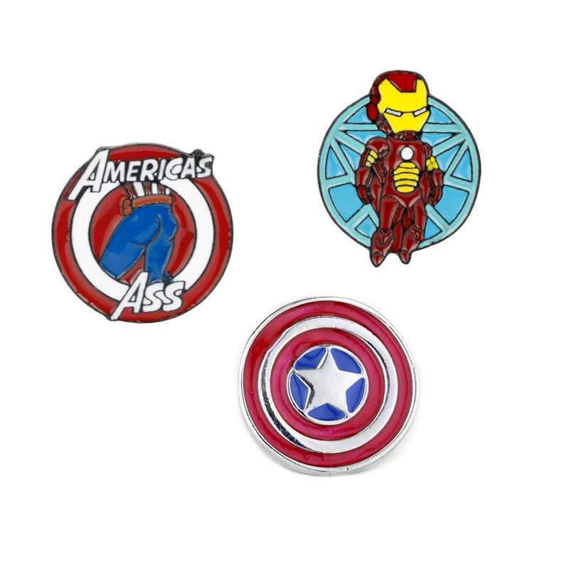 

Marvel Badges Avengers Brooch Pins Movie Endgame Jewelry Iron Man Captain America Enamel Badge Pins Brooches For Women Men Gift