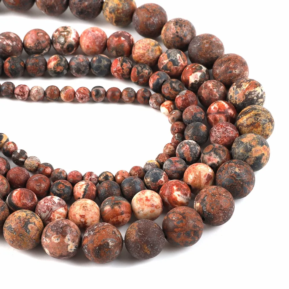 Natural Stone Beads Matte Frosted Red Leopard Stone Round Beads For Jewelry Making Bracelet 4/6/8/10mm Spacer Beads Diy Jewelry
Natural Stone Beads Matte Frosted Red Leopard Stone Round Beads For Jewelry Making Bracelet 4/6/8/10mm Spacer Beads Diy Jewelry