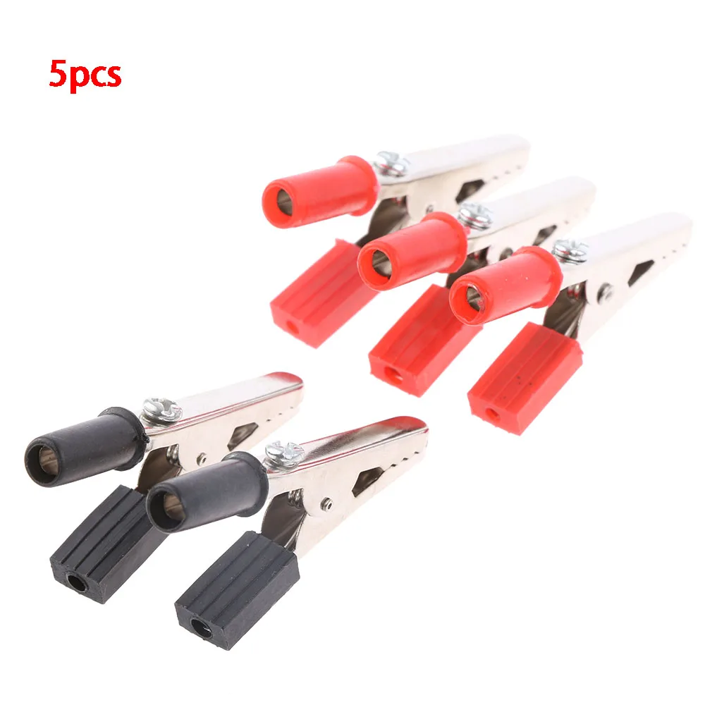 Cable Wire Black//Red Electrical Jumper Test Probe Alligator Clip Plastic Handle
