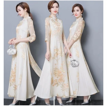 2020 ao dai dress long cheongsam vietnam traditional robes aodai graceful stand collar dress vietnam clothing oriental dress
2020 ao dai dress long cheongsam vietnam traditional robes aodai graceful stand collar dress vietnam clothing oriental dress