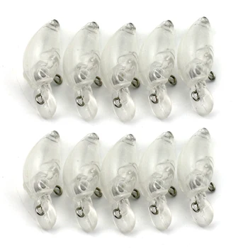 HENG JIA 10pcs Fishing Lures Simulated Small Colorless Unpainted Transparent Body of Baits without Hooks Tools of Angling
HENG JIA 10pcs Fishing Lures Simulated Small Colorless Unpainted Transparent Body of Baits without Hooks Tools of Angling
