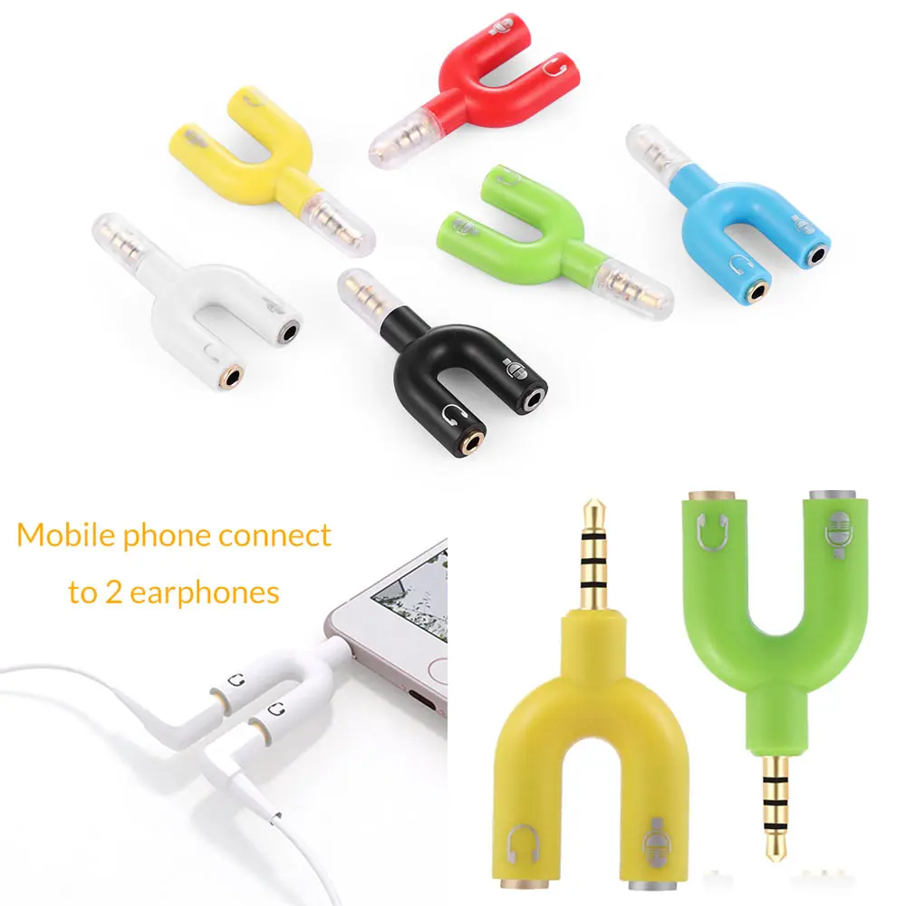 Best-Selling 3.5mm Stereo U Splitter Converter Male to Female Adaptor Audio Jack Headphone Speaker phone Mic Converter Colorful
Best-Selling 3.5mm Stereo U Splitter Converter Male to Female Adaptor Audio Jack Headphone Speaker phone Mic Converter Colorful