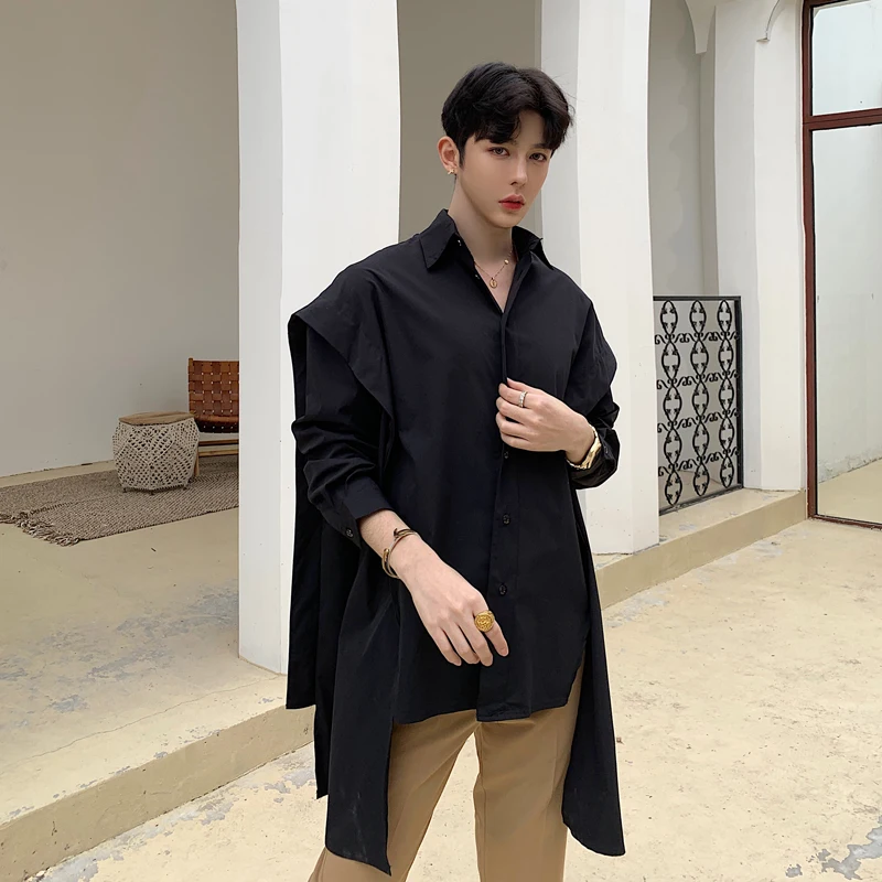 2019 Spring New Men Long Sleeve Casual Shirts Male Gothic Punk Style Loose Dress Shirts
2019 Spring New Men Long Sleeve Casual Shirts Male Gothic Punk Style Loose Dress Shirts