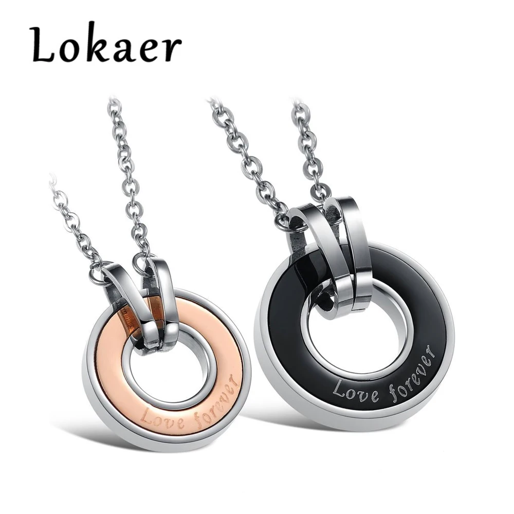 Lokaer Free shipping New Jewelry Wholesale Fashion Jewelry Love In Front Of stainless Steel Pendant Couple Necklace
Lokaer Free shipping New Jewelry Wholesale Fashion Jewelry Love In Front Of stainless Steel Pendant Couple Necklace