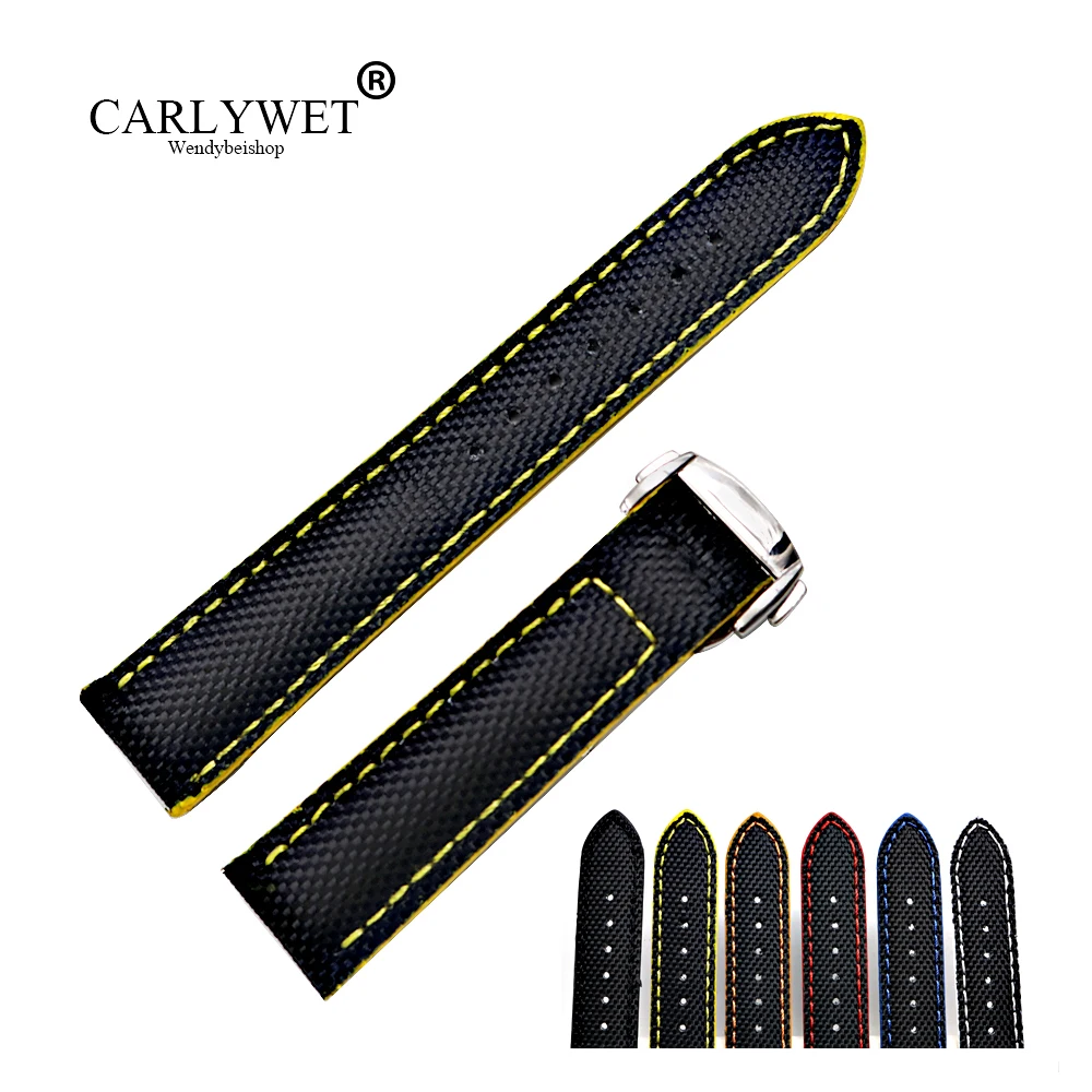 CARLYWET 18 20 22mm Wholesale Black Nylon Leather Replacement Wrist Watch Strap Band For Planet-ocean Seamaster
CARLYWET 18 20 22mm Wholesale Black Nylon Leather Replacement Wrist Watch Strap Band For Planet-ocean Seamaster