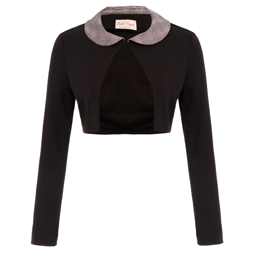 BP New Autumn Women coats Vintage Long Sleeve grid Contrast Lapel Collar wedding party Bolero Shrug Cropped Coat jacket ladies
BP New Autumn Women coats Vintage Long Sleeve grid Contrast Lapel Collar wedding party Bolero Shrug Cropped Coat jacket ladies
