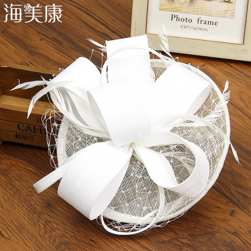 Haimeikang New Fashion Ladies Headwear Royal Party Wedding Hairpins Women Linen Feather Hat Headpin Fedora Cap Hair Accessories
Haimeikang New Fashion Ladies Headwear Royal Party Wedding Hairpins Women Linen Feather Hat Headpin Fedora Cap Hair Accessories