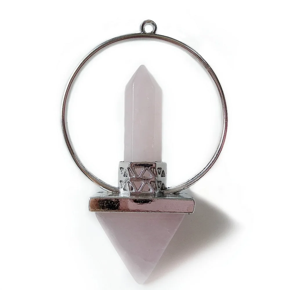 Meet Jo Natural Pink Rose Quartz Crystal Pyramid Point Healing Stones Crystals Figurines Pendant Stainless Steel Covered 1pc
Meet Jo Natural Pink Rose Quartz Crystal Pyramid Point Healing Stones Crystals Figurines Pendant Stainless Steel Covered 1pc