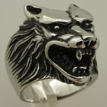 men cool & vivid roaring wolf biker rock punk 316L stainless steel ring size 8 / 15g
men cool & vivid roaring wolf biker rock punk 316L stainless steel ring size 8 / 15g