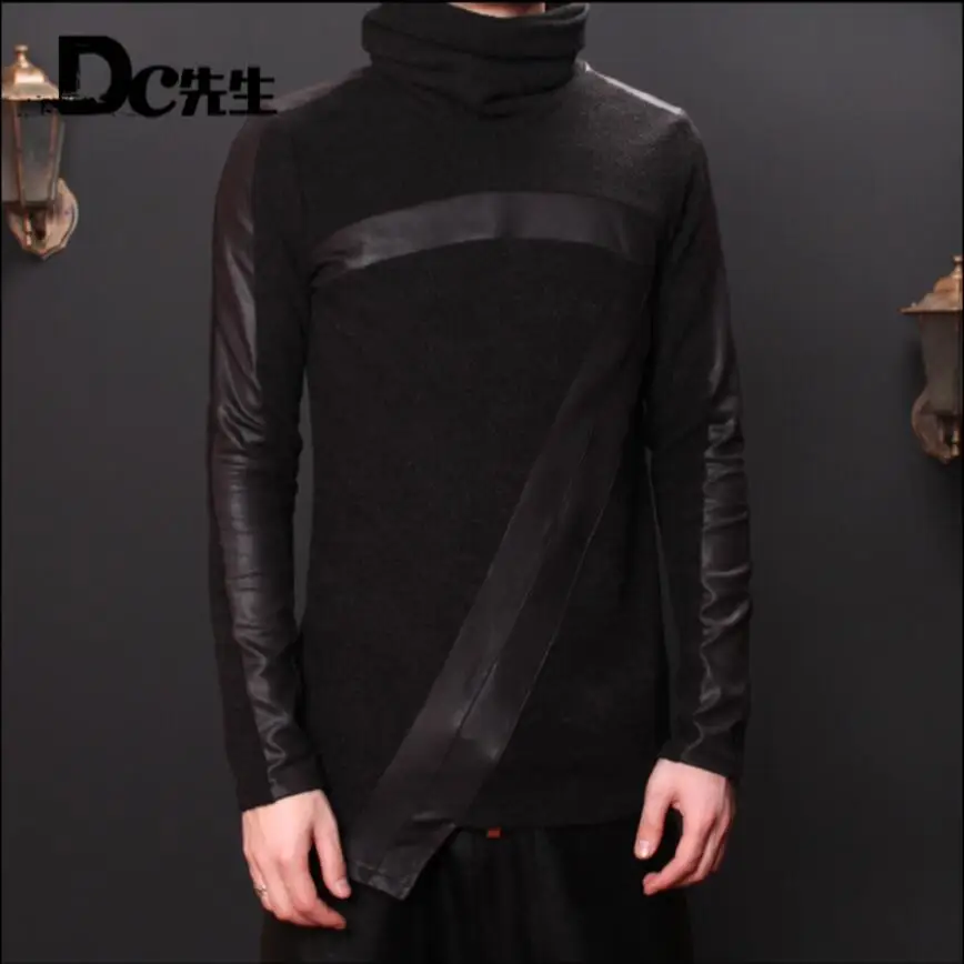 S-2xl Men's Autumn Korean Version Of The Slim T-shirt Personality Male Hair Stylist Splicing High Collar Pullover T-shirt
S-2xl Men's Autumn Korean Version Of The Slim T-shirt Personality Male Hair Stylist Splicing High Collar Pullover T-shirt