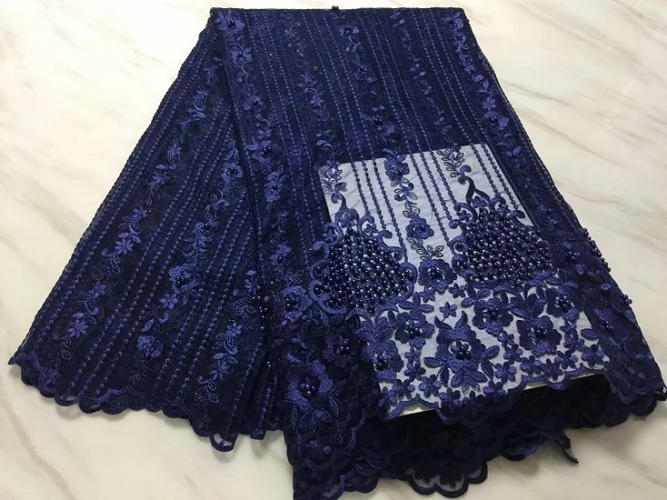 Navy Blue African Lace Fabric 2018 High Quality Nigerian Lace Fabrics For Wedding 2019 Beaded French Tulle Lace 16-11
Navy Blue African Lace Fabric 2018 High Quality Nigerian Lace Fabrics For Wedding 2019 Beaded French Tulle Lace 16-11