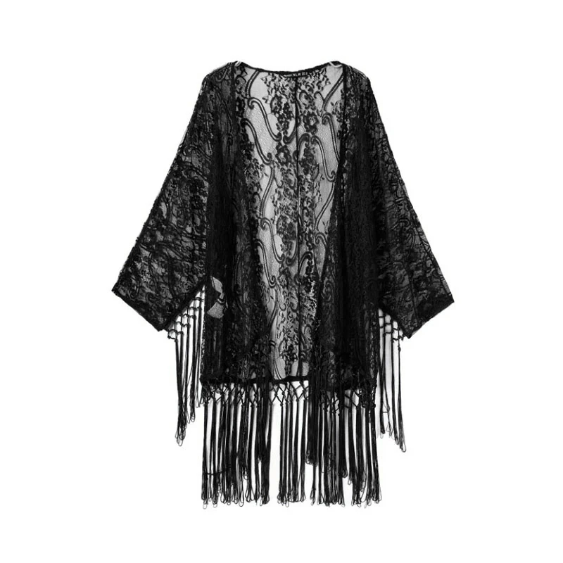 2019 Summer Women Crochet Kimono With Tassels White Tulle Lace Transparent Blouse Long Sleeve Loose Sexy Kimono Cardigan S0323
2019 Summer Women Crochet Kimono With Tassels White Tulle Lace Transparent Blouse Long Sleeve Loose Sexy Kimono Cardigan S0323