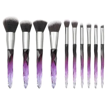 Fashion Design 10 Pcs Crystal Diamond Transparent Handle Cosmetic Brush Set Beauty Women Daily Make Up Foundation Tools Durable
Fashion Design 10 Pcs Crystal Diamond Transparent Handle Cosmetic Brush Set Beauty Women Daily Make Up Foundation Tools Durable