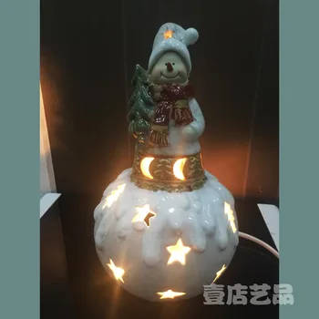 Cute Snowman Holding Xmas Tree With DIY Bulb Cord Accessory Lamp Ceramic Craft Ornaments Christmas Gift For Children
Cute Snowman Holding Xmas Tree With DIY Bulb Cord Accessory Lamp Ceramic Craft Ornaments Christmas Gift For Children