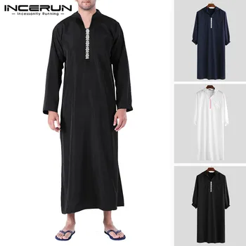 INCERUN Men Muslim Arabic Islamic Kaftan Hooded Long Sleeve Loose Robes Dubai Saudi Arabia Jubba Thobe Men Muslim Clothes 2019
INCERUN Men Muslim Arabic Islamic Kaftan Hooded Long Sleeve Loose Robes Dubai Saudi Arabia Jubba Thobe Men Muslim Clothes 2019