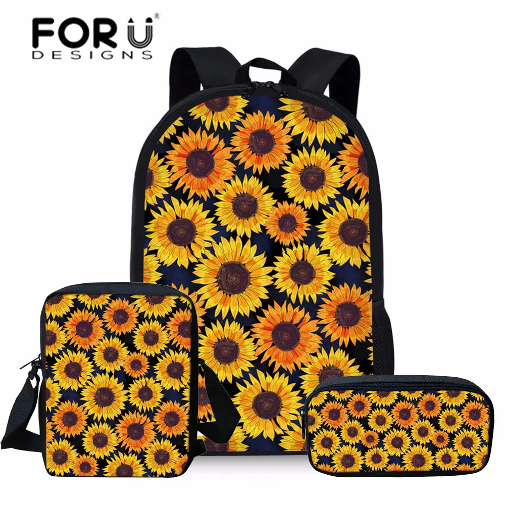 FORUDESIGNS Girls Floral School Bags for Kids 3pcs/set School Bag Children Sunflower Printing Primary School Bookbag Student Bag
FORUDESIGNS Girls Floral School Bags for Kids 3pcs/set School Bag Children Sunflower Printing Primary School Bookbag Student Bag
