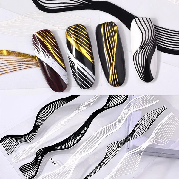 Women 3D Nail Art Sticker Decoration Metal Stripe Line Foils Tips Decal DIY Manicure Tools Professional Nail Decorating Stickers
Women 3D Nail Art Sticker Decoration Metal Stripe Line Foils Tips Decal DIY Manicure Tools Professional Nail Decorating Stickers