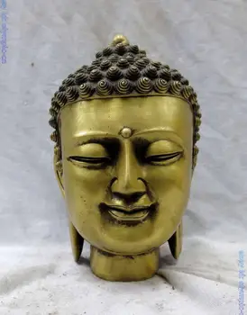 8" China brass fine workmanship carved Shakyamuni buddha head Sculpture Statue
8" China brass fine workmanship carved Shakyamuni buddha head Sculpture Statue
