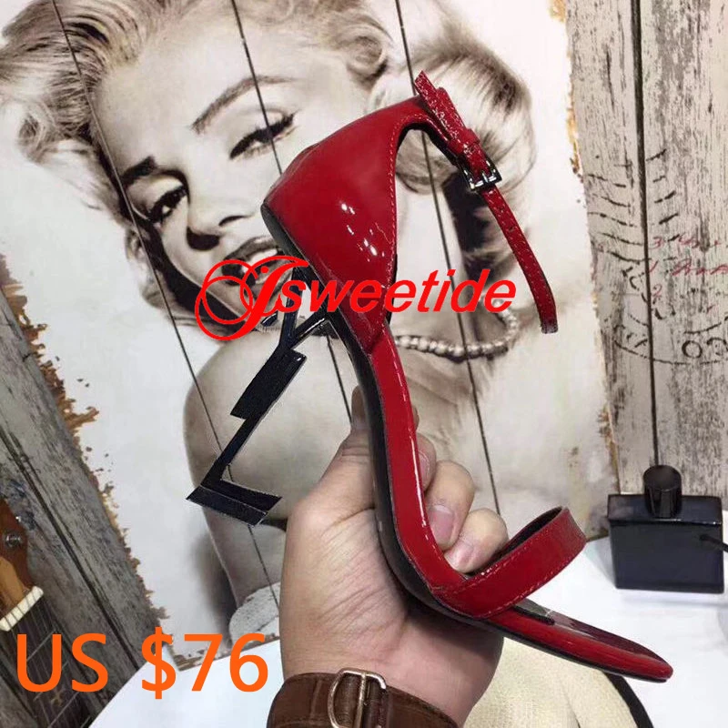 Fashion Patent leather Sandals Women Genuine Leather Strap Heels Woman Handmade High Quality Lady Wedding Party Sandals Shoes
Fashion Patent leather Sandals Women Genuine Leather Strap Heels Woman Handmade High Quality Lady Wedding Party Sandals Shoes