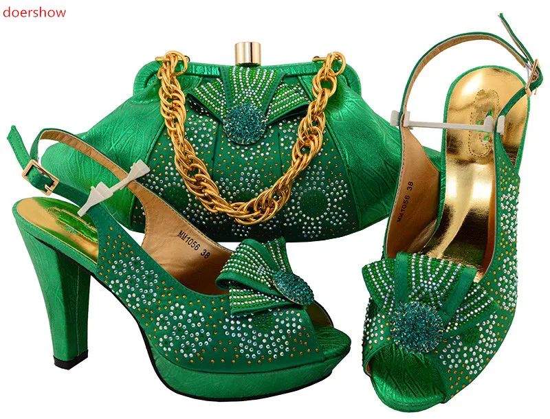 doershow green Shoes and Bag Set Decorated with Rhinestone Nigerian Women Wedding Shoes and Bag Set Italian Shoe and Bag!IU1-11
doershow green Shoes and Bag Set Decorated with Rhinestone Nigerian Women Wedding Shoes and Bag Set Italian Shoe and Bag!IU1-11