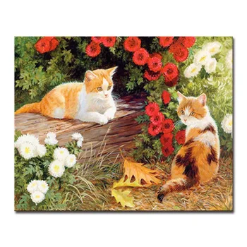 DIY Oil Painting By Numbers Kits Coloring HandPainted Two Lovely Cats Among Grass Pictures On Canvas Living Room Wall Art Decor
DIY Oil Painting By Numbers Kits Coloring HandPainted Two Lovely Cats Among Grass Pictures On Canvas Living Room Wall Art Decor