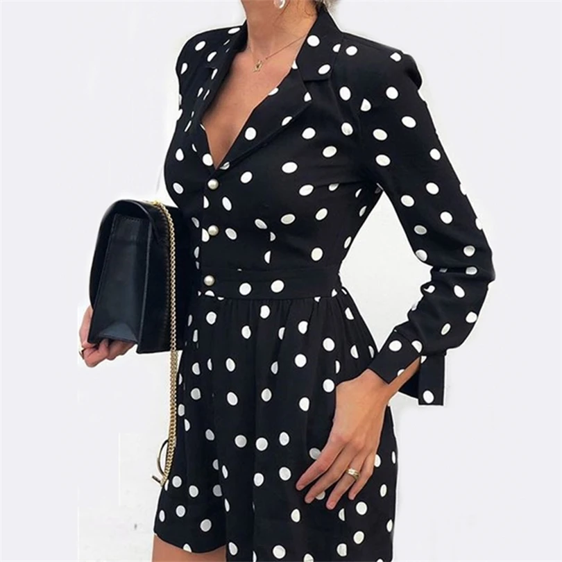 Taotrees Sexy Polka Dot Playsuits Women Jumpsuits V Neck Rompers Womens Playsuit Beach Party Casual Belt Lace Up Romper
Taotrees Sexy Polka Dot Playsuits Women Jumpsuits V Neck Rompers Womens Playsuit Beach Party Casual Belt Lace Up Romper