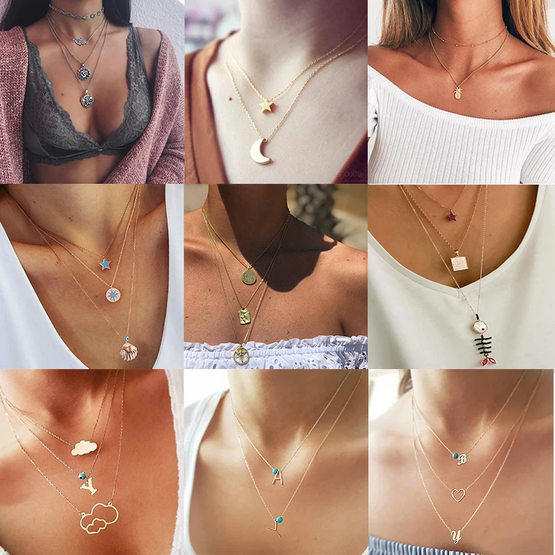 H:HYDE Boho Women Chocker Gold Silver Chain Star Choker Necklace collana Kolye Bijoux Collares Mujer gargantilha Collier Femme
H:HYDE Boho Women Chocker Gold Silver Chain Star Choker Necklace collana Kolye Bijoux Collares Mujer gargantilha Collier Femme