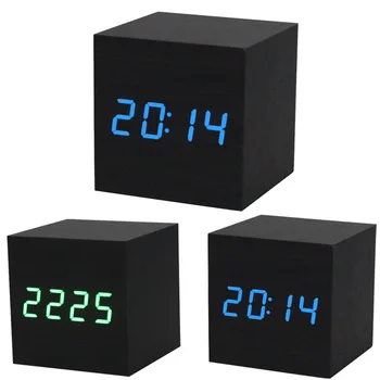 Texture Clock Digital LED Black Wooden Fashion Charging Wood Desk Alarm Brown Clock Voice Control
Texture Clock Digital LED Black Wooden Fashion Charging Wood Desk Alarm Brown Clock Voice Control
