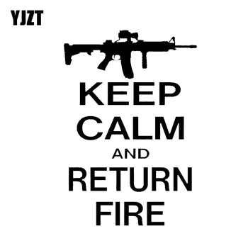 YJZT 10.6*15.6CM Interesting KEEP CALM AND RETURN FIRE AR-15 Graphic Gun Coolest Car Sticker Vinyl Decoration C12-0247
YJZT 10.6*15.6CM Interesting KEEP CALM AND RETURN FIRE AR-15 Graphic Gun Coolest Car Sticker Vinyl Decoration C12-0247