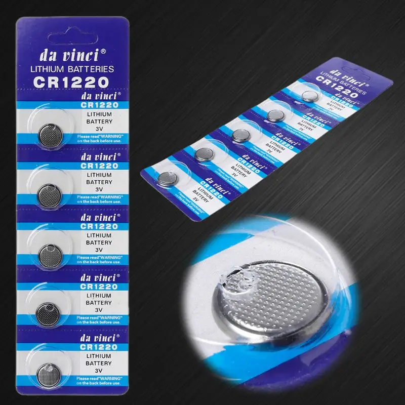 5PCS Button Battery CR1220 Lithium Coin Cell Batteries 3V DL1220 BR1220 LM1220 CR 1220 Electronic Watch Toy Remote
5PCS Button Battery CR1220 Lithium Coin Cell Batteries 3V DL1220 BR1220 LM1220 CR 1220 Electronic Watch Toy Remote