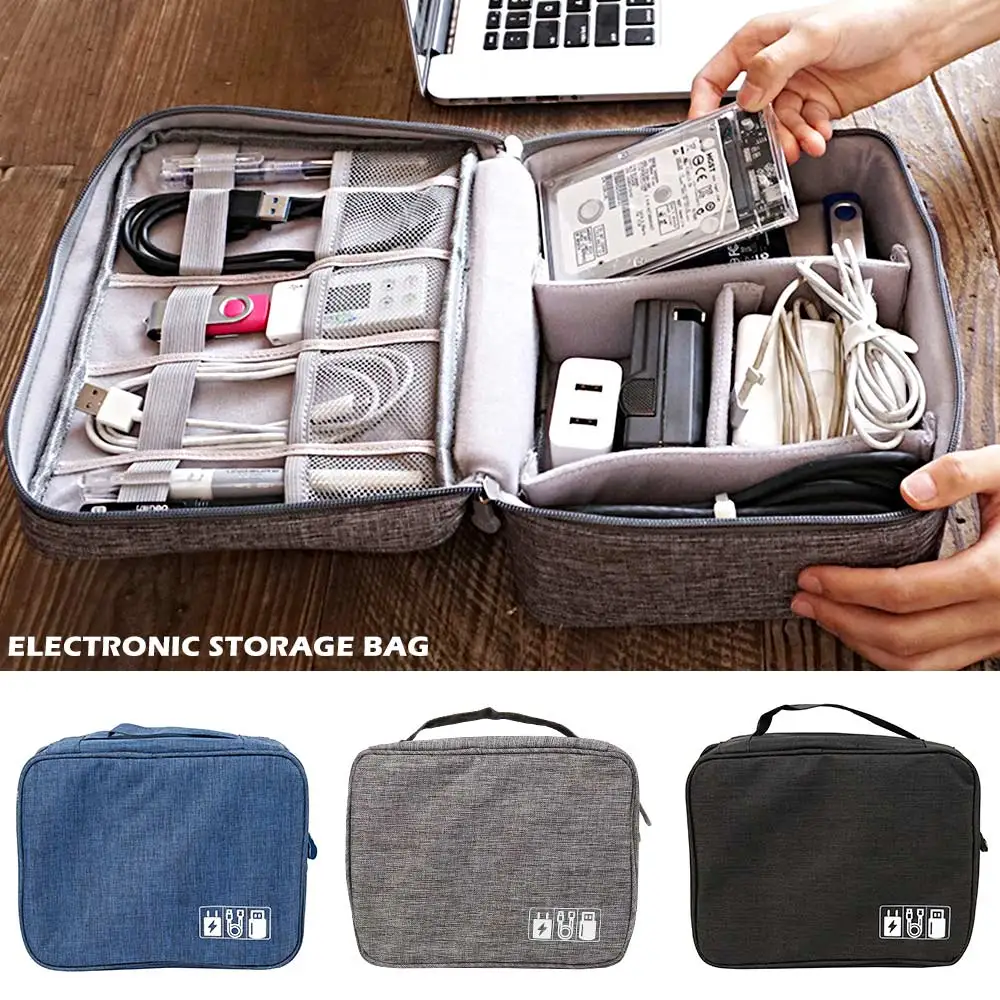 Electronic Accessories Organizer Waterproof USB Cable Storage Bag U Disk Power Bank Gadget Devices Containers Travel Case
Electronic Accessories Organizer Waterproof USB Cable Storage Bag U Disk Power Bank Gadget Devices Containers Travel Case