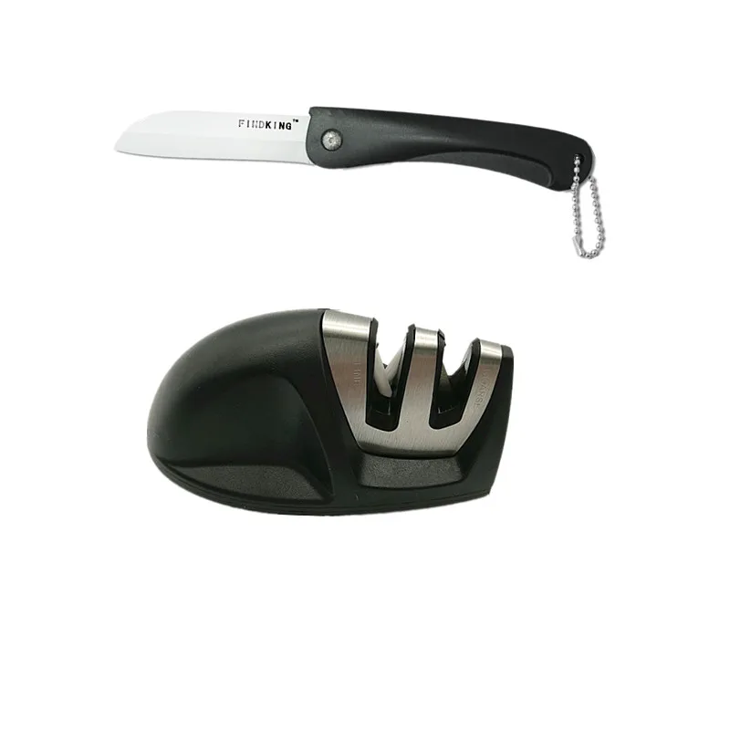 3 inch Ceramic Kitchen Knife ABS Handle Vegetable Fruit Knife+Two Stages (Diamond & Ceramic) Kitchen Knife Sharpener
3 inch Ceramic Kitchen Knife ABS Handle Vegetable Fruit Knife+Two Stages (Diamond & Ceramic) Kitchen Knife Sharpener