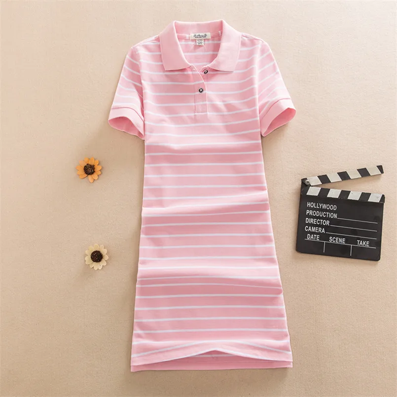 New Fashion Slim Striped Print Polo Party T Shirt Mini Short Dress Casual Summer Women Vestido De Festa Elegant Cotton Vestidos
New Fashion Slim Striped Print Polo Party T Shirt Mini Short Dress Casual Summer Women Vestido De Festa Elegant Cotton Vestidos