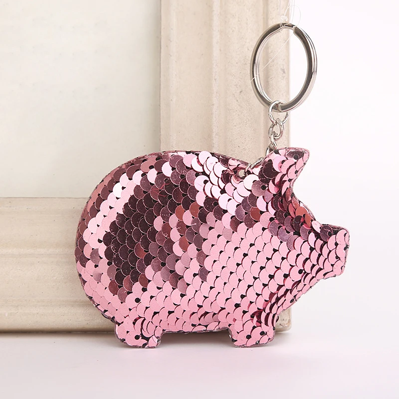 Cute Chaveiro Pig Keychain Glitter Pompom Sequins Key Chain Gifts for Women Llaveros Mujer Car Bag Accessories Key Ring
Cute Chaveiro Pig Keychain Glitter Pompom Sequins Key Chain Gifts for Women Llaveros Mujer Car Bag Accessories Key Ring