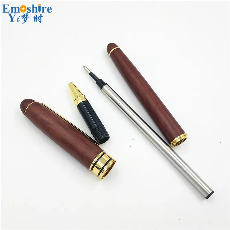 Emoshire Factory direct sales mahogany signature pen sets wooden office stationery company gifts free customization (14)