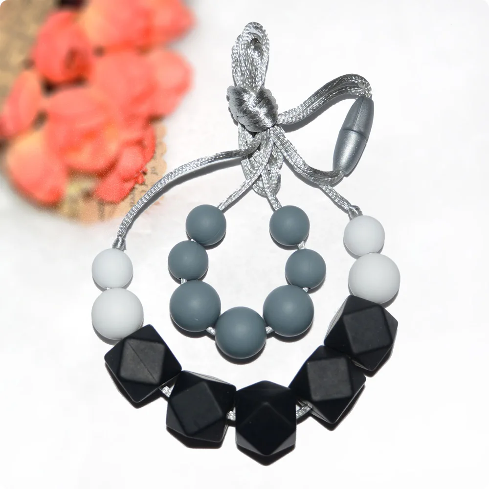 Happyfriends 1PCS Fashion Silicone Beads Necklace Kids Infant Mommy Nursing Jewelry Double Layer Baby Necklace Teether Toys
Happyfriends 1PCS Fashion Silicone Beads Necklace Kids Infant Mommy Nursing Jewelry Double Layer Baby Necklace Teether Toys