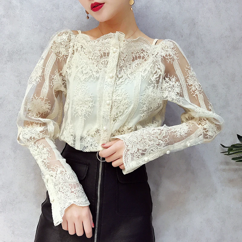 Missoov blusas fashion brand women spring tops lolita style sweet lace blouses slash neck perspective shirts vetement femme new
Missoov blusas fashion brand women spring tops lolita style sweet lace blouses slash neck perspective shirts vetement femme new