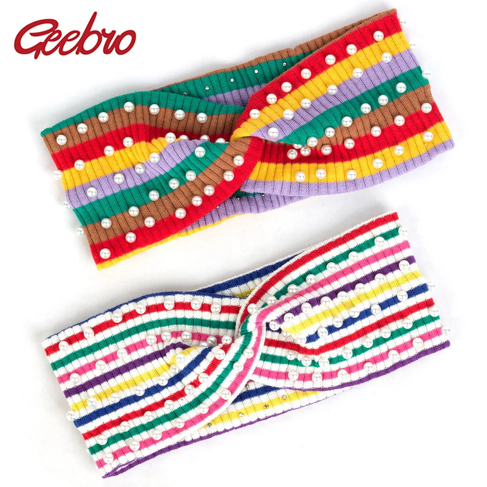 Geebro Colorful Bohemia Stretchy Headband Cross Knot Hairband For Women Female Fashion Pearls Accessories Vintage Turban AD004
Geebro Colorful Bohemia Stretchy Headband Cross Knot Hairband For Women Female Fashion Pearls Accessories Vintage Turban AD004