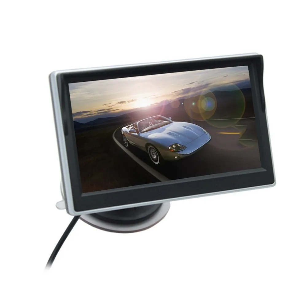 

5 Inch Car Monitor TFT LCD Display HD Digital Color PAL/NTSC Auto Parking Backup Reverse 2-Ch AV Input With Suction Cup Bracket