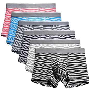 Men's underwear Modal cotton striped boxer Plus size boyshort loose breathable boxer 302
Men's underwear Modal cotton striped boxer Plus size boyshort loose breathable boxer 302