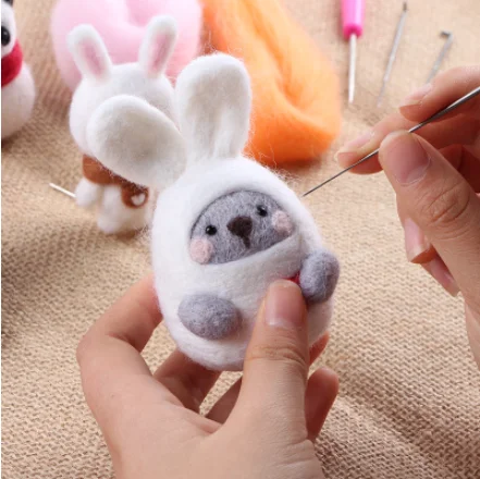 Meatball head Lean rabbit Lovely wool needlepoint kit wool felt needle felting decoration craft needlecraft DIY handmade
Meatball head Lean rabbit Lovely wool needlepoint kit wool felt needle felting decoration craft needlecraft DIY handmade