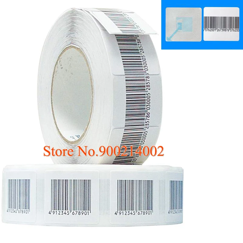 1000pcs/roll Barcode Security System Anti-theft Tag RF 4*4cm Barcode Soft Sticker 8.2 MHz EAS Security Soft Label Tags
1000pcs/roll Barcode Security System Anti-theft Tag RF 4*4cm Barcode Soft Sticker 8.2 MHz EAS Security Soft Label Tags