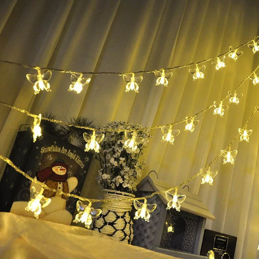4.2M 40Leds Butterfly LED String Light Battery Fairy Lights Indoor Outdoor Christmas New Year Holiday Wedding Decor Lighting
4.2M 40Leds Butterfly LED String Light Battery Fairy Lights Indoor Outdoor Christmas New Year Holiday Wedding Decor Lighting