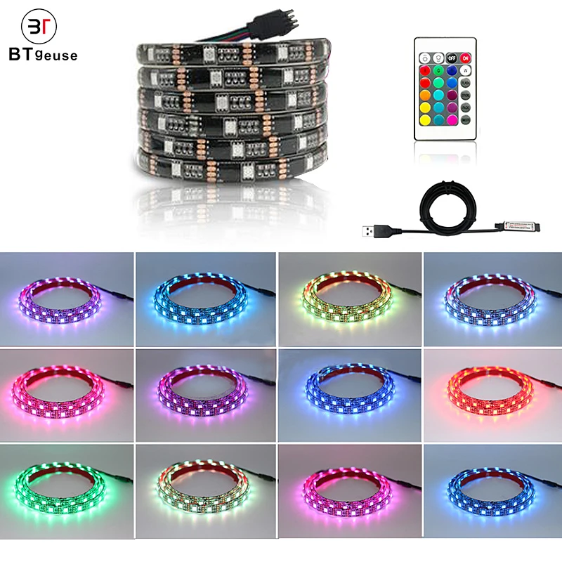 BTgeuse USB RGB LED Strip Light SMD 5050 Waterproof 5V TV Computer Screen Background Ribbon Accent Light Set with Controller
BTgeuse USB RGB LED Strip Light SMD 5050 Waterproof 5V TV Computer Screen Background Ribbon Accent Light Set with Controller