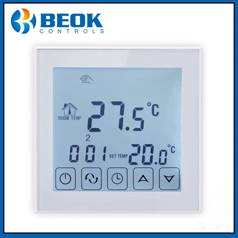 White Backlight Room Thermostat With External Sensor Electric Floor Heating Thermoregulator Touch Screen Temperature Controller
White Backlight Room Thermostat With External Sensor Electric Floor Heating Thermoregulator Touch Screen Temperature Controller