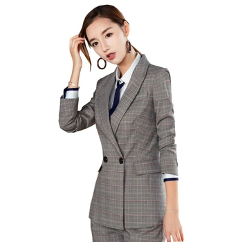 Suits Blouse Office Large Size Women Plaid Regular Coats Work Uniform England Style Autumn Long Sleeve Formal Business Wearing
Suits Blouse Office Large Size Women Plaid Regular Coats Work Uniform England Style Autumn Long Sleeve Formal Business Wearing